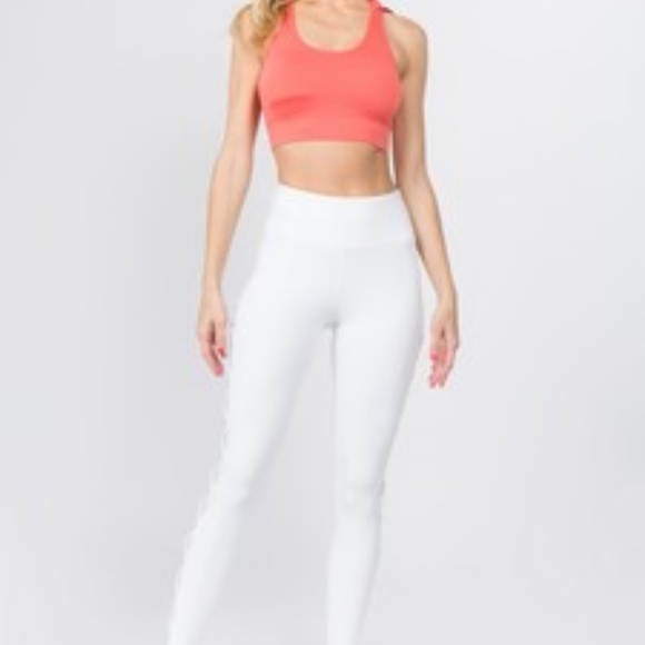 NEW Side Lace-up Mesh Workout Leggings - Picture 7 of 8